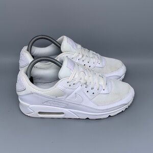 Nike Air Max 90 Triple White Running‎ Shoes CQ2560-100 Women's Sz 8.5